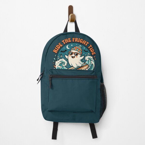 Item preview, "Ride the Fright Tide" Ghost Surfer – Halloween Cute Spooky Surfing Design designed and sold by Sea Gem.