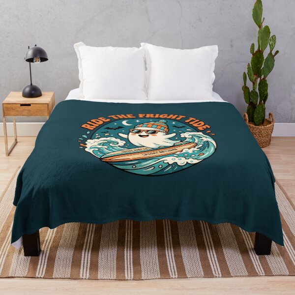 Item preview, "Ride the Fright Tide" Ghost Surfer – Halloween Cute Spooky Surfing Design designed and sold by Sea Gem.