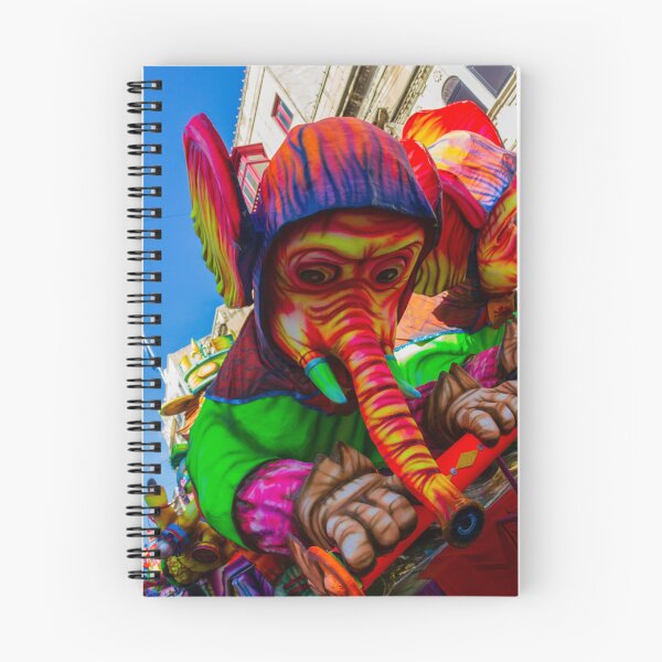 Item preview, Colorful Elephant Parade Float At Street Carnival Festival With Giant Sculpted Mask And Bright Costumes designed and sold by Nmallia.