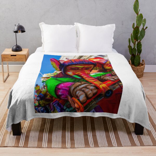 Item preview, Colorful Elephant Parade Float At Street Carnival Festival With Giant Sculpted Mask And Bright Costumes designed and sold by Nmallia.