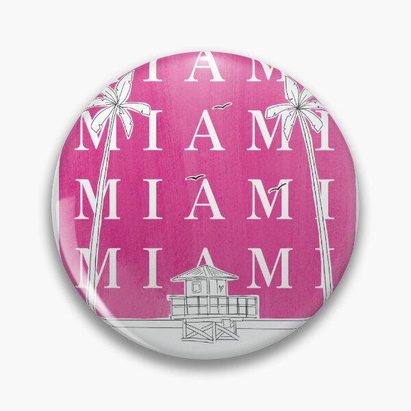 Item preview, Miami Beach pink poster designed and sold by dudaoliveira.art.