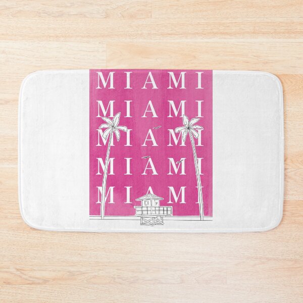 Item preview, Miami Beach pink poster designed and sold by dudaoliveira.art.