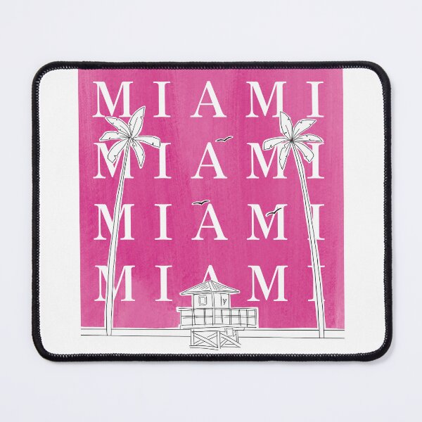 Item preview, Miami Beach pink poster designed and sold by dudaoliveira.art.