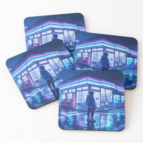Item preview, Neon Midnight Convenience Store Pixel Art designed and sold by NijiWorld.