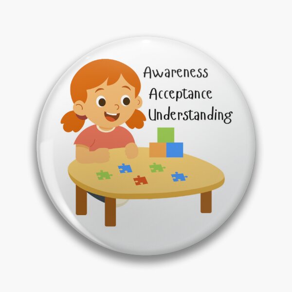 Item preview, Autism Awareness Acceptance Understanding Girl Illustration designed and sold by SparksCo2025.
