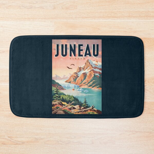 Item preview, Juneau Alaska Glacier Illustration Travel Art Vintage designed and sold by KrisSidDesigns.
