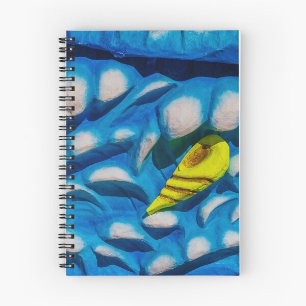 Item preview, Vibrant Blue Sculptural Wall With Yellow Shell Accent On Abstract Wave Relief Art designed and sold by Nmallia.