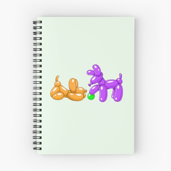 Item preview, Orange & Purple Balloon Dogs with Green Ball designed and sold by DesgnsxGifts.