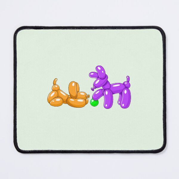 Item preview, Orange & Purple Balloon Dogs with Green Ball designed and sold by DesgnsxGifts.
