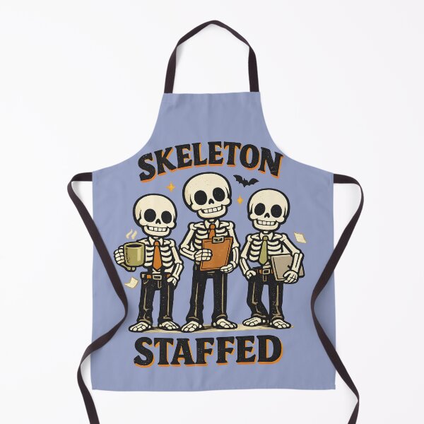 Item preview, Skeleton Staffed Skeleton Coworkers Office Humor Halloween T-Shirt designed and sold by MAD's Recreation Studio.