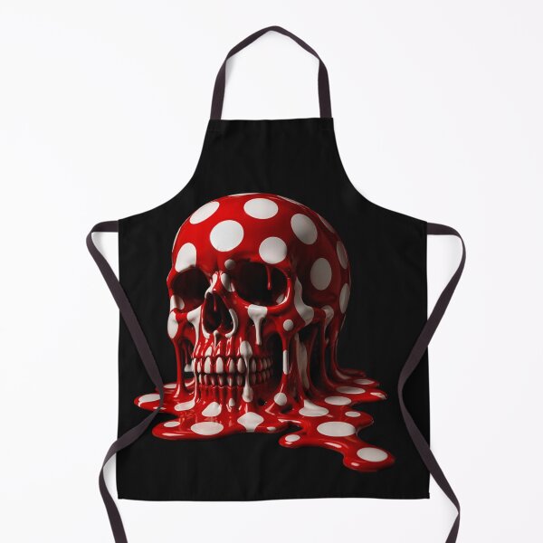 Item preview, Melting Polka Dot Skull Pop Art designed and sold by YourColorsWall.