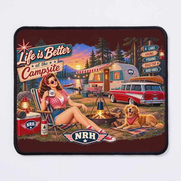 Item preview, Retro Camping Outdoor Life Poster designed and sold by Normandy Road Heritage.