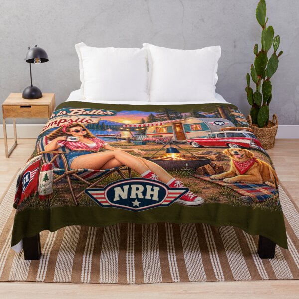 Item preview, Retro Camping Outdoor Life Poster designed and sold by Normandy Road Heritage.