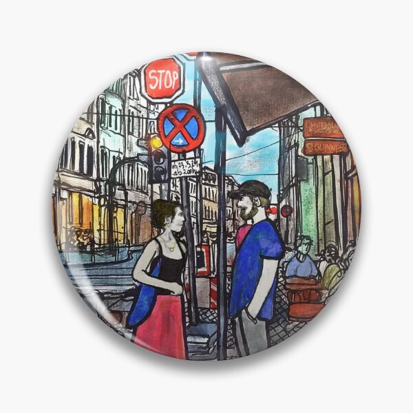 Item preview, A Chance Encounter – Louisenstraße & Rothenburger Straße designed and sold by UMA Urban Sketch.
