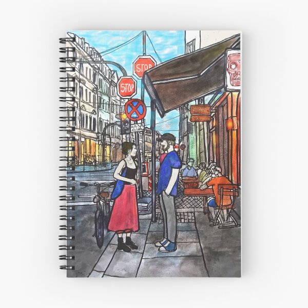Item preview, A Chance Encounter – Louisenstraße & Rothenburger Straße designed and sold by UMA Urban Sketch.