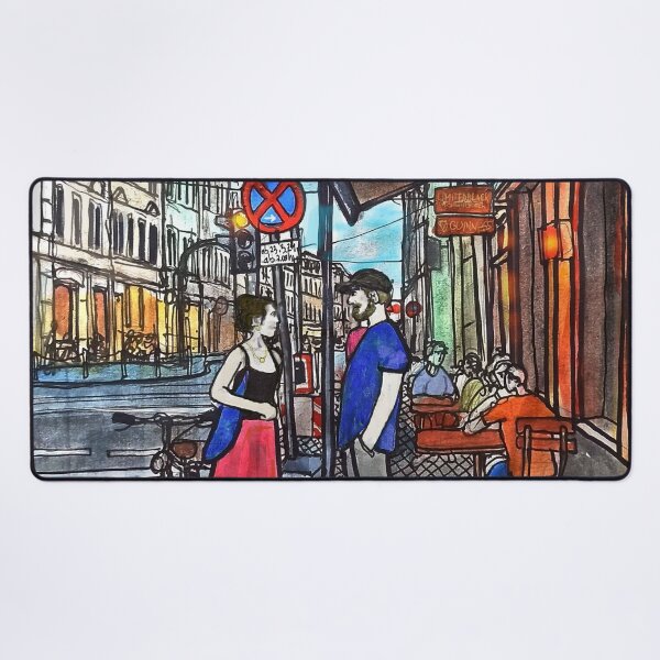Item preview, A Chance Encounter – Louisenstraße & Rothenburger Straße designed and sold by UMA Urban Sketch.