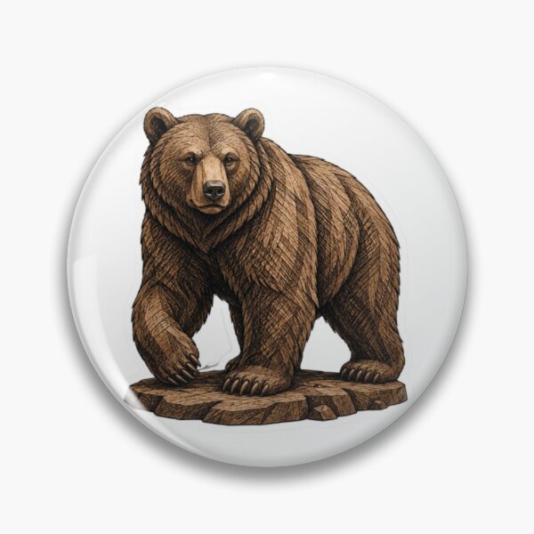 Item preview, Detailed Brown Bear Walking on Rock designed and sold by Snurly.