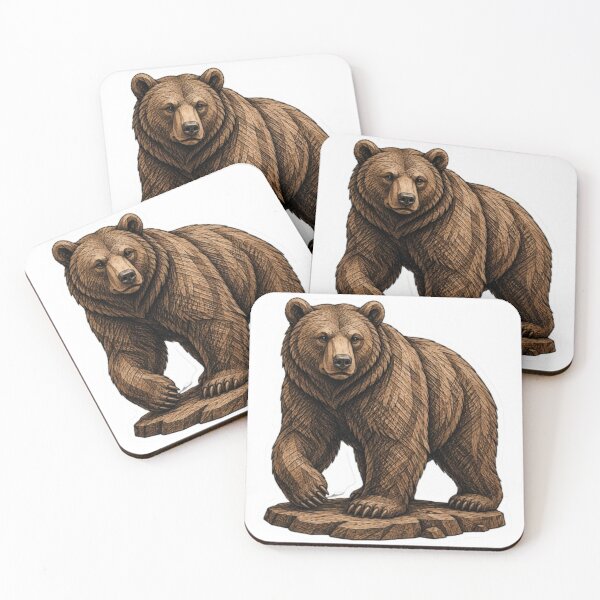 Item preview, Detailed Brown Bear Walking on Rock designed and sold by Snurly.