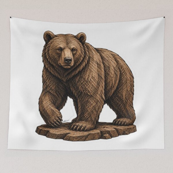 Item preview, Detailed Brown Bear Walking on Rock designed and sold by Snurly.