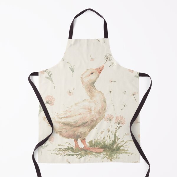 Item preview, Dreamy Goose Blowing Dandelion Seeds Watercolor designed and sold by GoodOldPrints4.