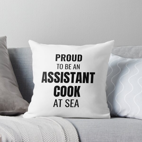 Artikelvorschau, Proud to be a Assistant Cook at Sea (Black) entworfen und verkauft von ShipCrewNation.