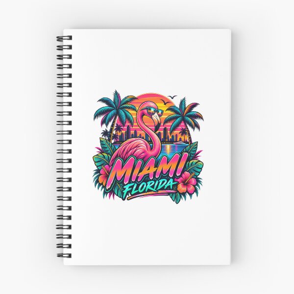 Item preview, Miami Florida Neon Flamingo Sunset designed and sold by donndostudio.
