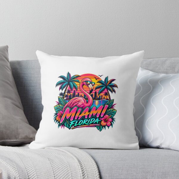 Item preview, Miami Florida Neon Flamingo Sunset designed and sold by donndostudio.