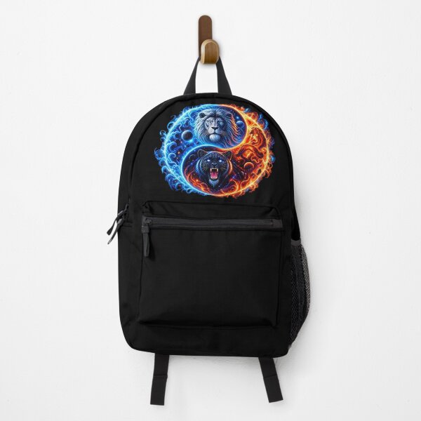 Item preview, Cosmic Yin Yang Lion & Panther – Fire and Ice designed and sold by TroviTutto.