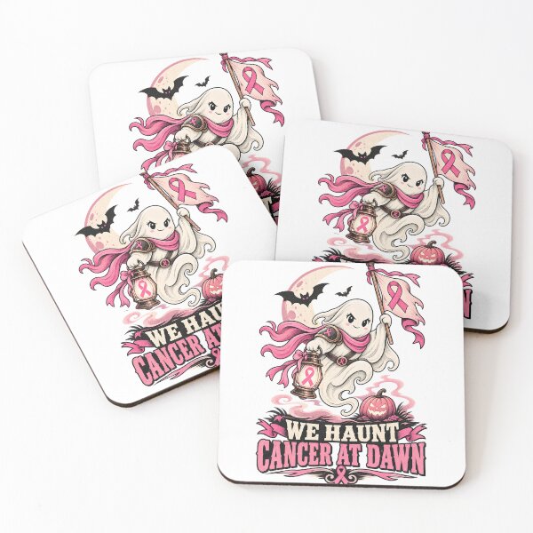 Item preview, Pink Ribbon Cancer , We Haunt Cancer at Dawn T-Shirt, Breast Cancer Awareness Gift, Halloween Support Graphic Tee designed and sold by OUICHA.