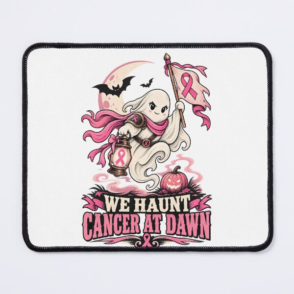 Item preview, Pink Ribbon Cancer , We Haunt Cancer at Dawn T-Shirt, Breast Cancer Awareness Gift, Halloween Support Graphic Tee designed and sold by OUICHA.