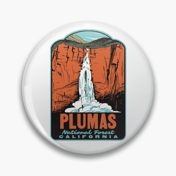 Item preview, Feather Falls Plumas National Forest Retro Travel Poster designed and sold by HalpinDesign.