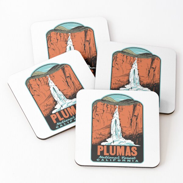 Item preview, Feather Falls Plumas National Forest Retro Travel Poster designed and sold by HalpinDesign.