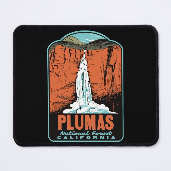 Item preview, Feather Falls Plumas National Forest Retro Travel Poster designed and sold by HalpinDesign.