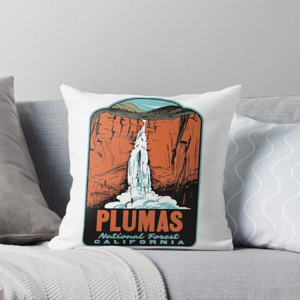 Item preview, Feather Falls Plumas National Forest Retro Travel Poster designed and sold by HalpinDesign.