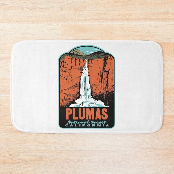 Item preview, Feather Falls Plumas National Forest Retro Travel Poster designed and sold by HalpinDesign.