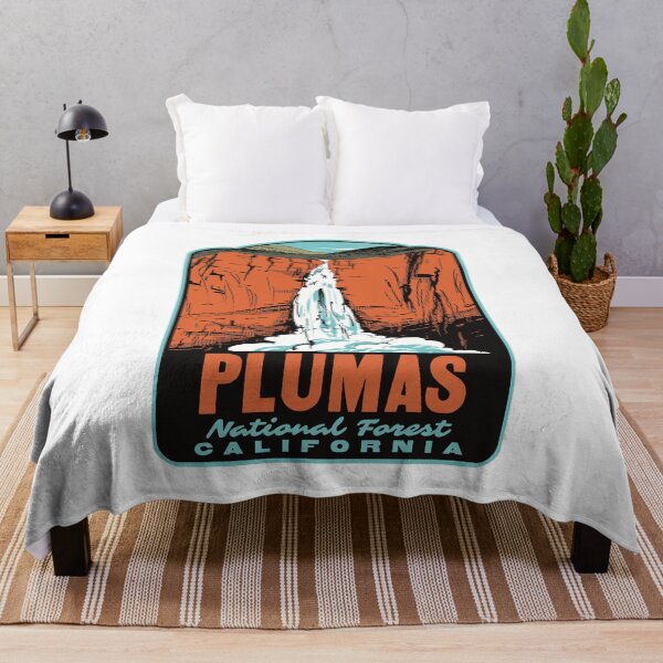 Item preview, Feather Falls Plumas National Forest Retro Travel Poster designed and sold by HalpinDesign.