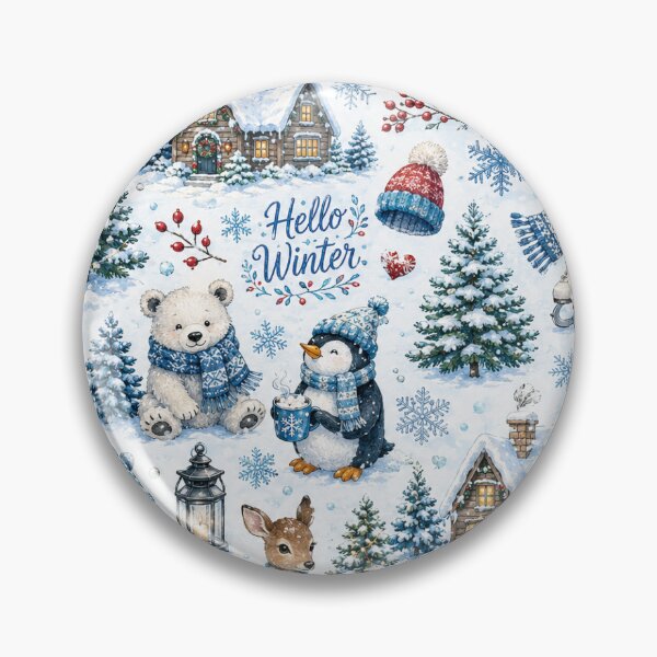 Item preview, Watercolor Winter Wonderland designed and sold by Military Insignia Products.