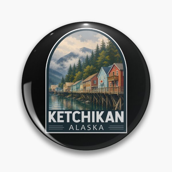 Item preview, Ketchikan Alaska Travel Art Emblem designed and sold by KrisSidDesigns.