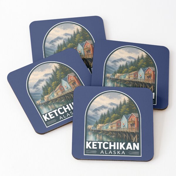 Item preview, Ketchikan Alaska Travel Art Emblem designed and sold by KrisSidDesigns.