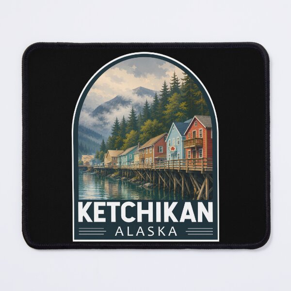Item preview, Ketchikan Alaska Travel Art Emblem designed and sold by KrisSidDesigns.