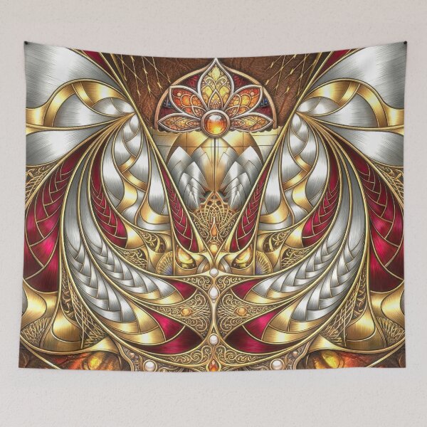 Item preview, Abstract Fractal Encased in Leather, Silver, and Gold designed and sold by Frackxion.