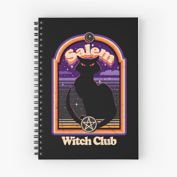 Item preview, Retro distressed Salem Witch Club design with scary black cat designed and sold by Jdawnink.