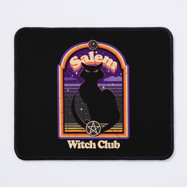 Item preview, Retro distressed Salem Witch Club design with scary black cat designed and sold by Jdawnink.