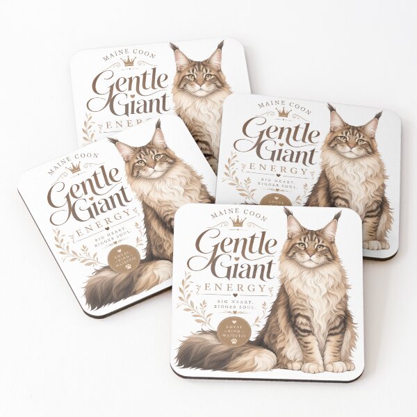 Item preview, Gentle Giant Energy Maine Coon Cat Dad Kawaii T-Shirt designed and sold by Ashley critters.