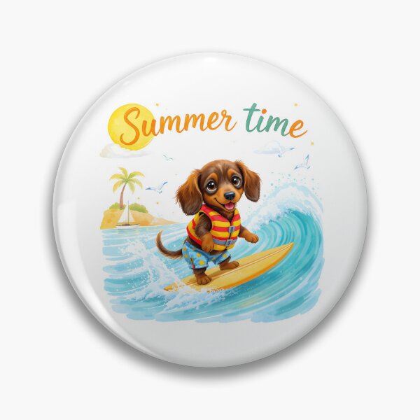 Item preview, Cute Dachshund Summer Time designed and sold by Kedspicedesign.