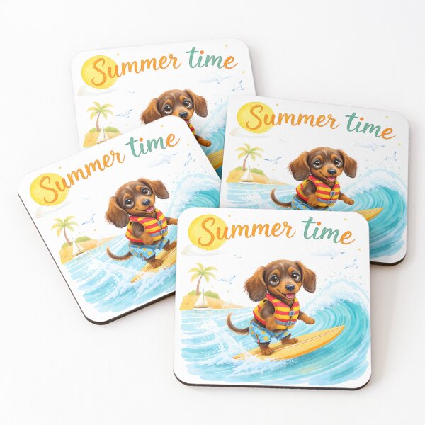 Item preview, Cute Dachshund Summer Time designed and sold by Kedspicedesign.