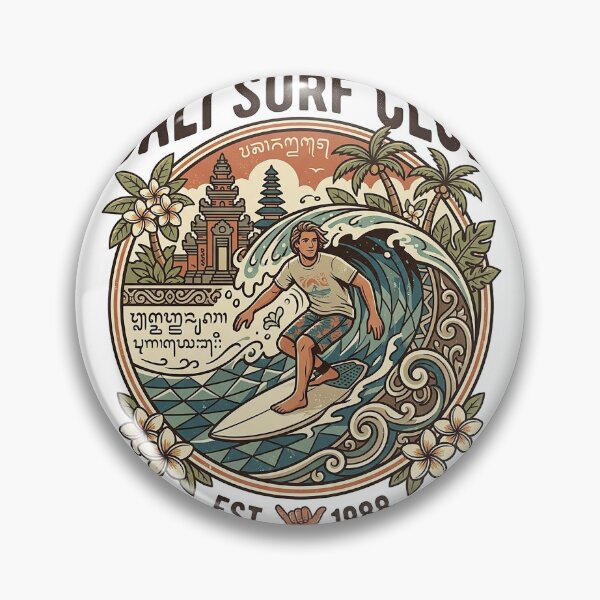 Item preview, Vintage Bali Surf Club Tropical Retro Surfer designed and sold by cannsuh.