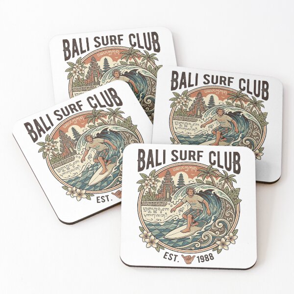 Item preview, Vintage Bali Surf Club Tropical Retro Surfer designed and sold by cannsuh.