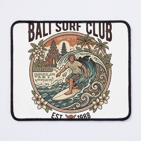 Item preview, Vintage Bali Surf Club Tropical Retro Surfer designed and sold by cannsuh.
