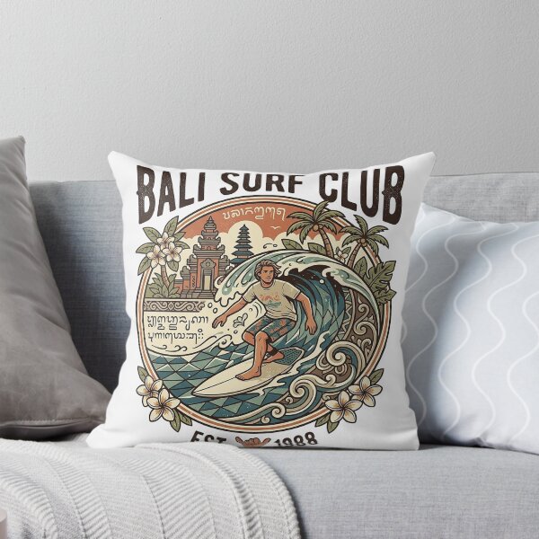 Item preview, Vintage Bali Surf Club Tropical Retro Surfer designed and sold by cannsuh.